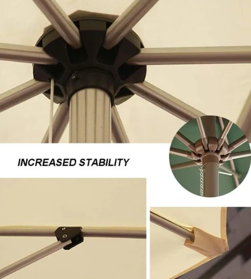 MFurn 2.7M Outdoor Garden Parasol – Patio Sun Shade Umbrella with Base - Image 5