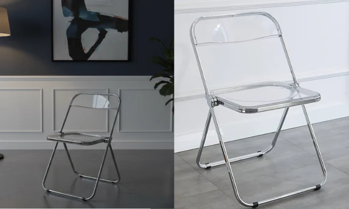 MFurn Clear Folding Chair – Modern Transparent Acrylic
