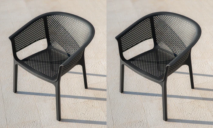 MFurn Ergonomic Perforated PP Armchair-Various Colours