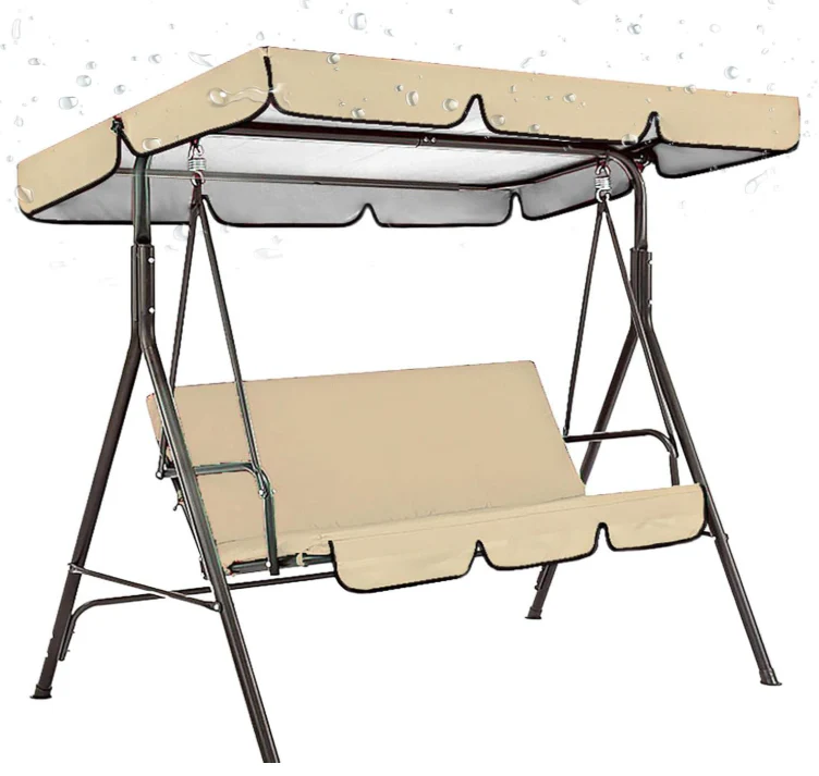 MFurn 3 Person Garden Swing Chair With Canopy & UV Protection - Image 4
