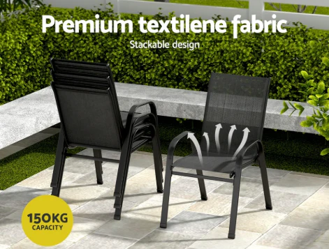 MFurn Leah 6- Piece Outdoor Dining Set With Umbrella - Image 7