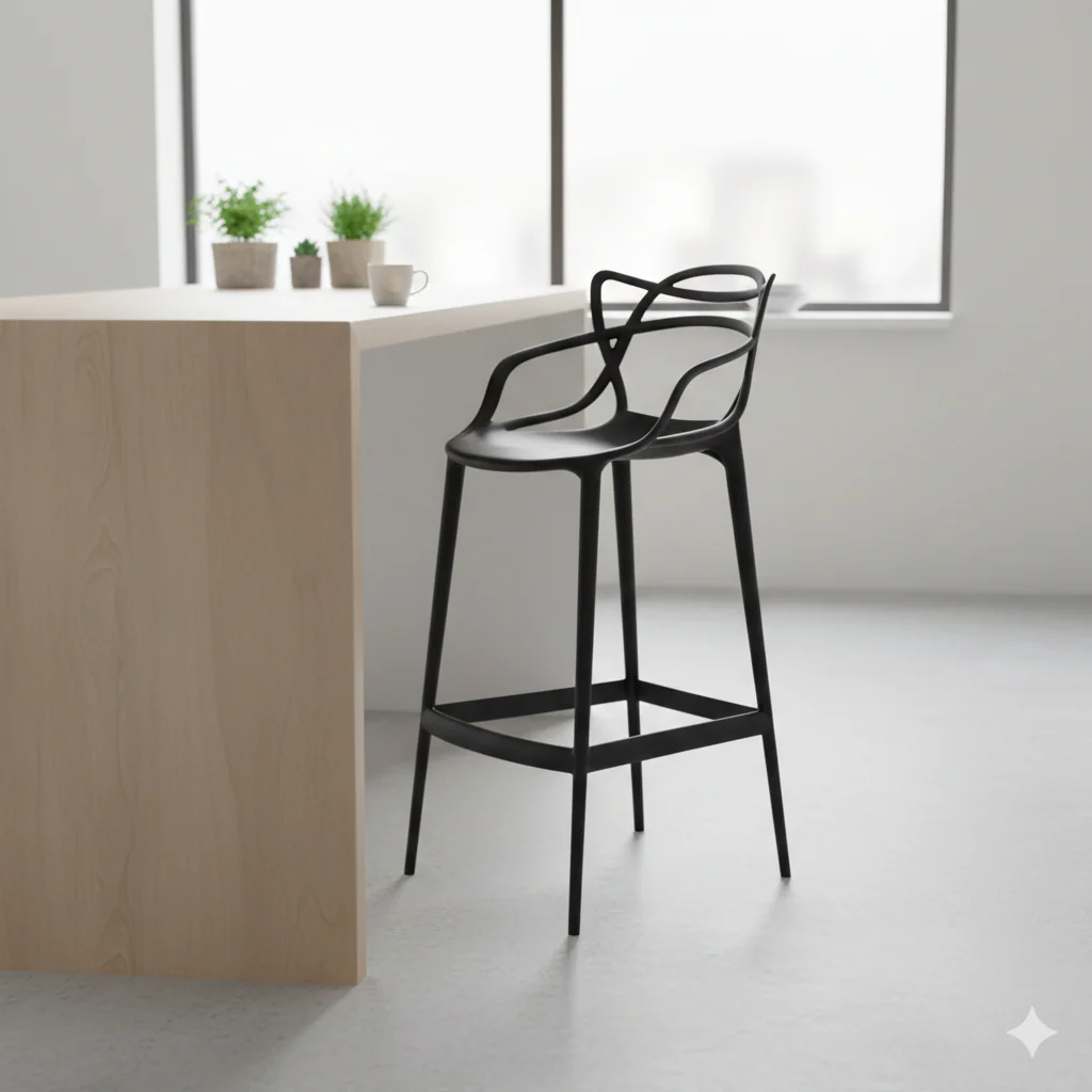 MFurn Modern Black Designer Bar Stool