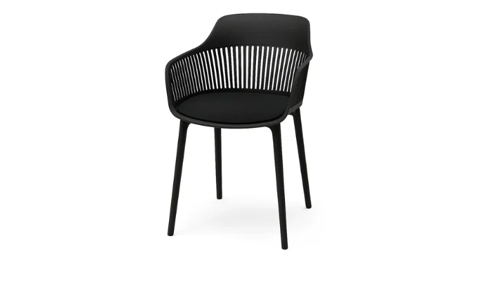 MFurn Modern Polypropylene Dining Chair with Cushioned Seat - Image 2
