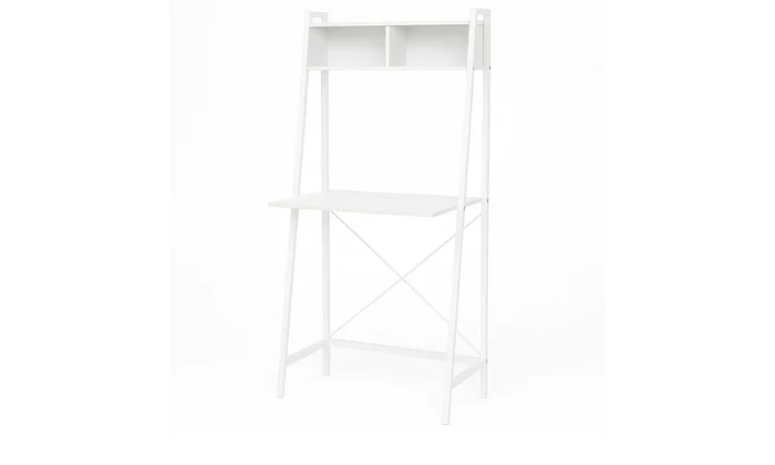 MFurn White Ladder-Style Study Desk with Shelves - Image 2