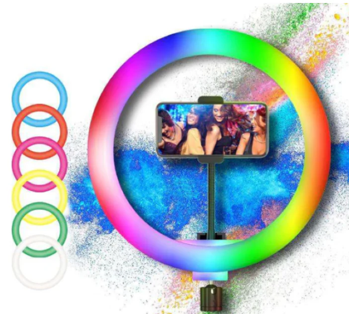 Mobile Ring Light - 25cm Multi Colour RGB - Image 3