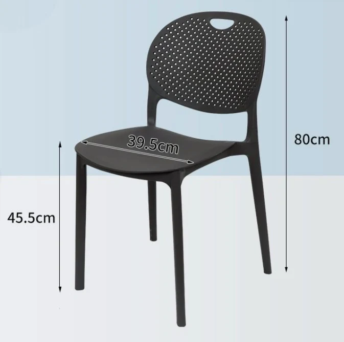 Modern Perforated-Back Dining Chair - Image 2