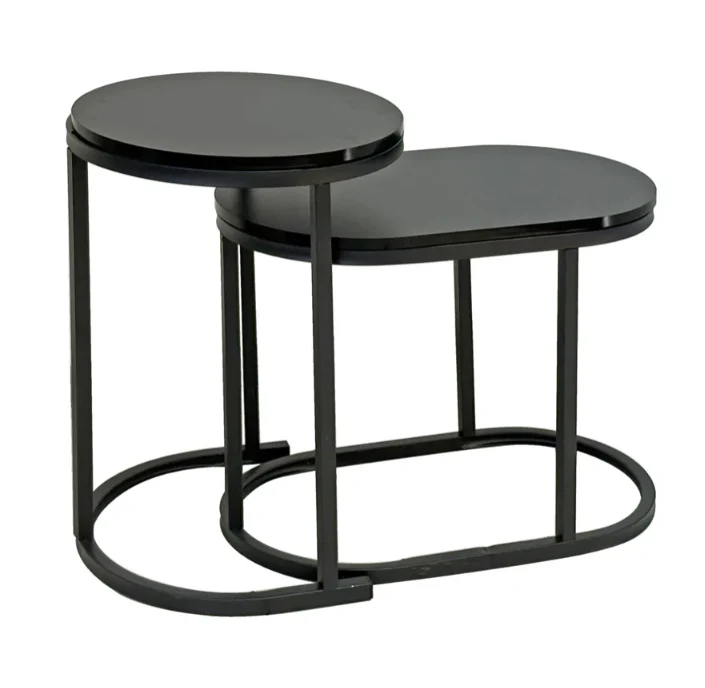 Mosaic Nesting Side Table - Fine Living - Black - Image 4