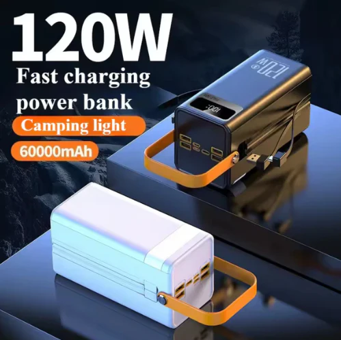 MTech 120W 60000mAh Power Bank with Built-in Cables - Image 2