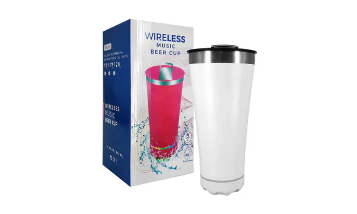 MTech LED Stainless Steel Wireless Music Drinks Cup - 473ml - Image 2