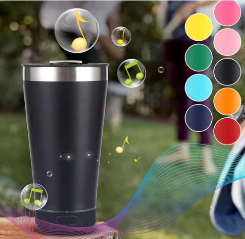 MTech LED Stainless Steel Wireless Music Drinks Cup - 473ml - Image 7