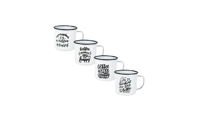 Mug Enamel 8cm With Sayings