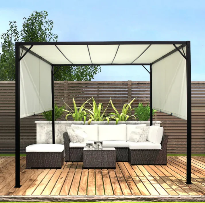 NobleShade Pergola with Sliding Roof Curtain - Fine Living - Image 4