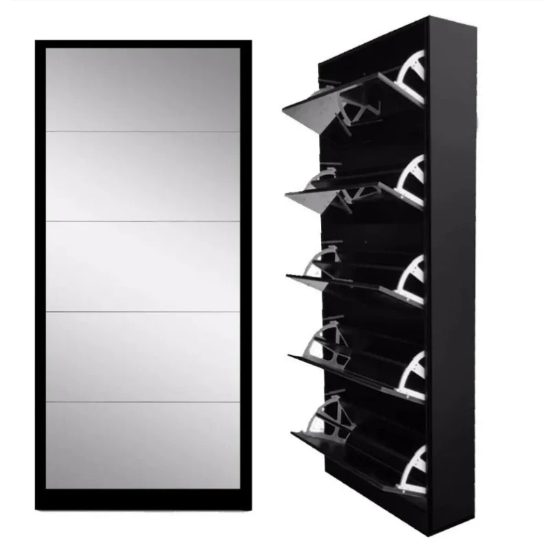 Nu Dekor 5 Tier Mirror Shoe Cabinet - Image 7
