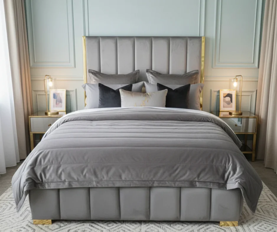 Nu Dekor Aemilia Bed Base & Headboard - Image 5