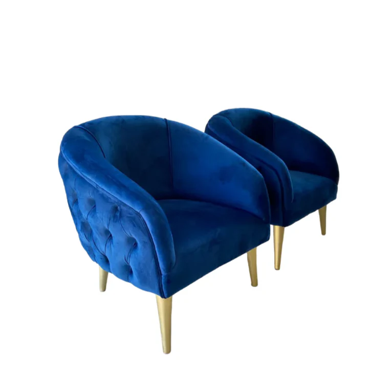 Nu Dekor Belo Button Velvet Chair - Image 10