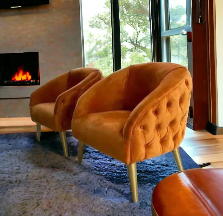Nu Dekor Belo Button Velvet Chair - Image 14