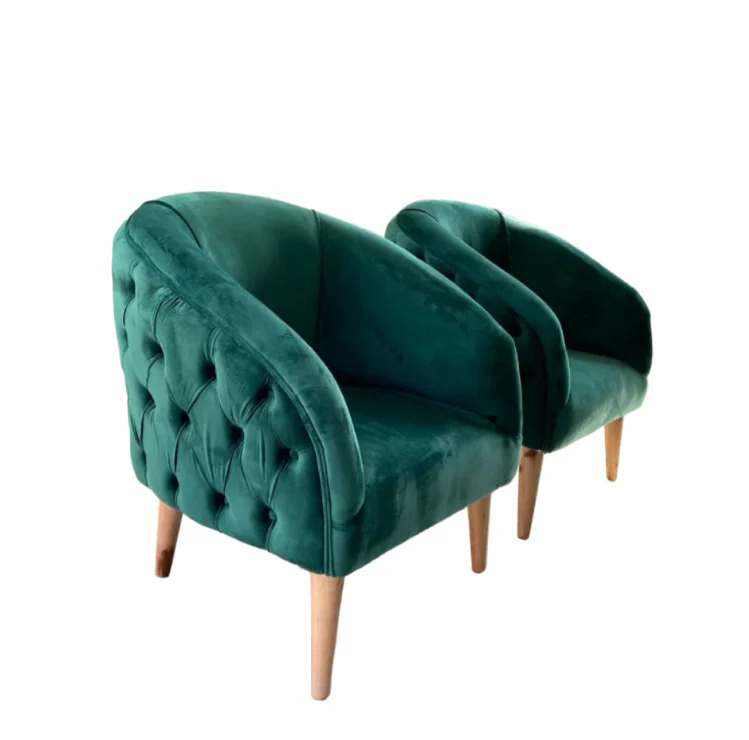 Nu Dekor Belo Button Velvet Chair - Image 3