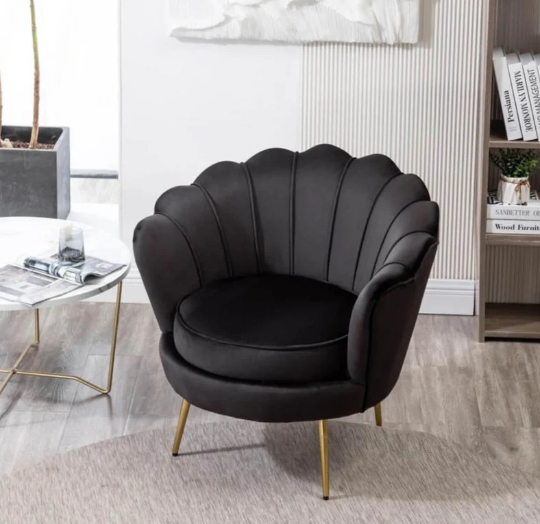 Nu Dekor Tulip Velvet Single Seater Chair - Image 15