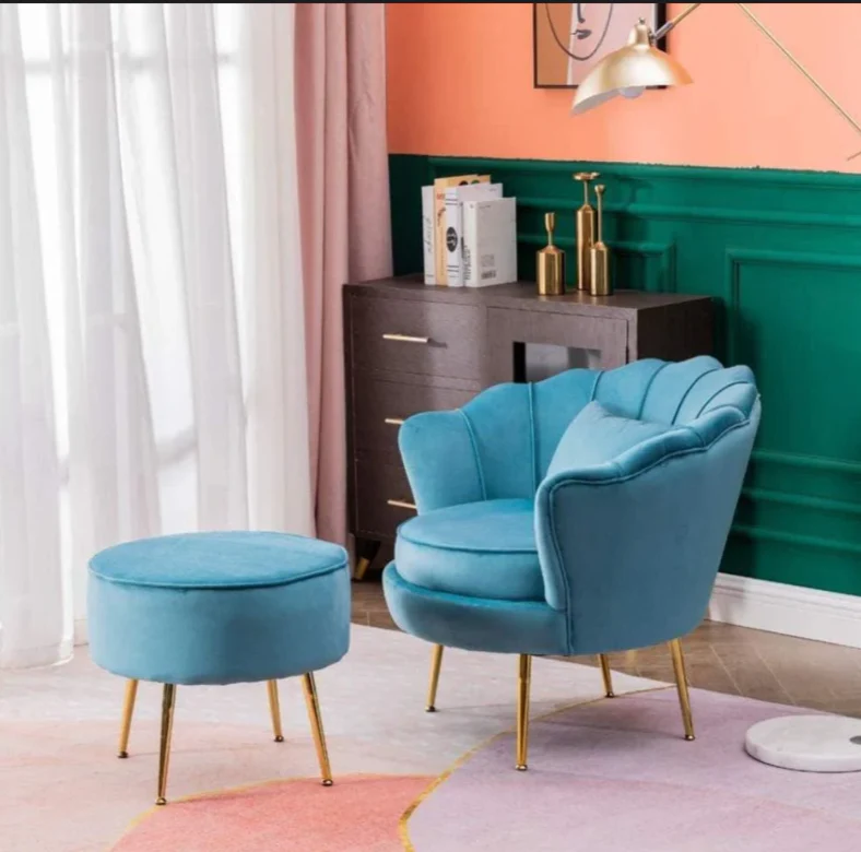 Nu Dekor Tulip Velvet Single Seater Chair - Image 5