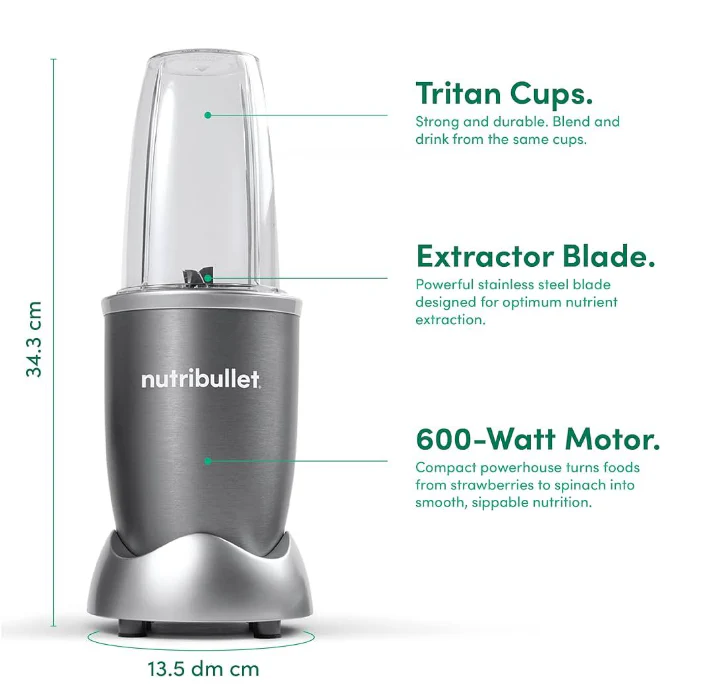 Nutribullet 600W High Speed Blender (5 Piece) - Various Colours - Image 6