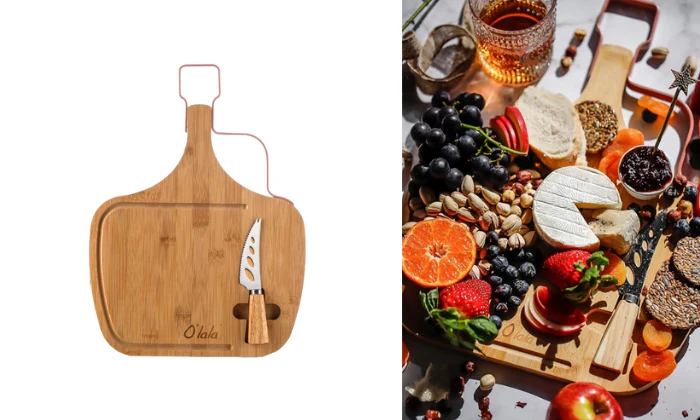 O'lala 28cm Bamboo Cheese Board & Knife