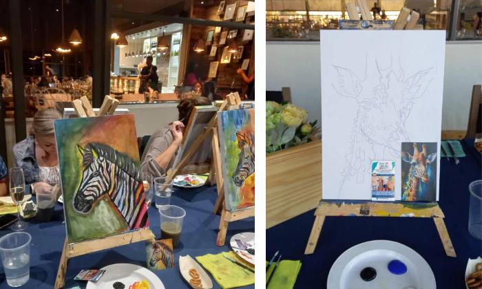 Painting Social Event for 2 including Light Lunch with Paint and Pretzels - Image 4