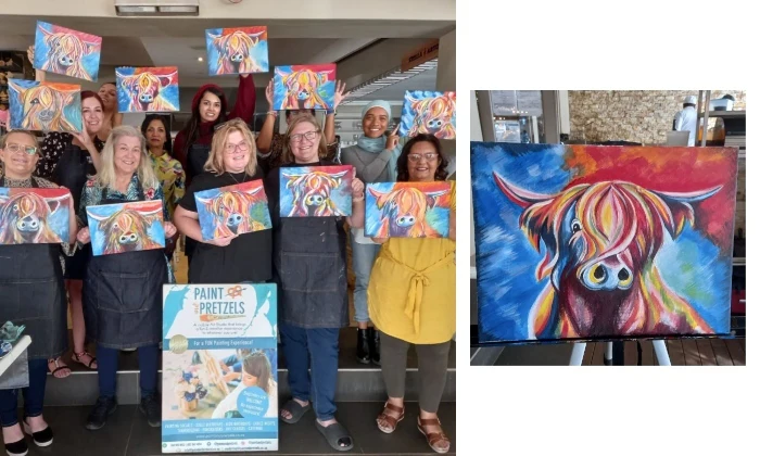 Painting Social Event for 2 including Light Lunch with Paint and Pretzels - Image 5