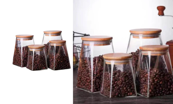 Pantry Prism Jar with Bamboo Lid - Various Sizes - Image 2