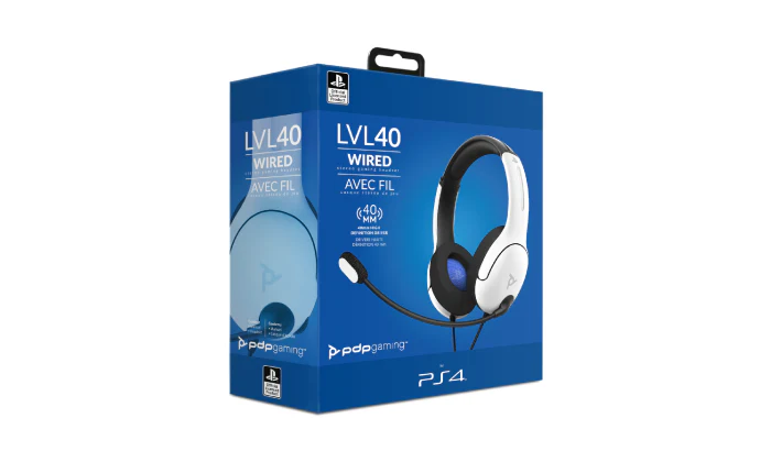 PDP - PS4 LVL 40 Wired Gaming Headset White - Image 2