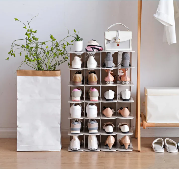 Pillar 6 Layer Shoe Rack - White - Image 7