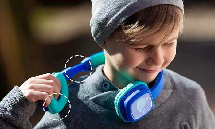 Planet Buddies Colour & Swap Kids DIY Wired Headphones - Blue - Image 2
