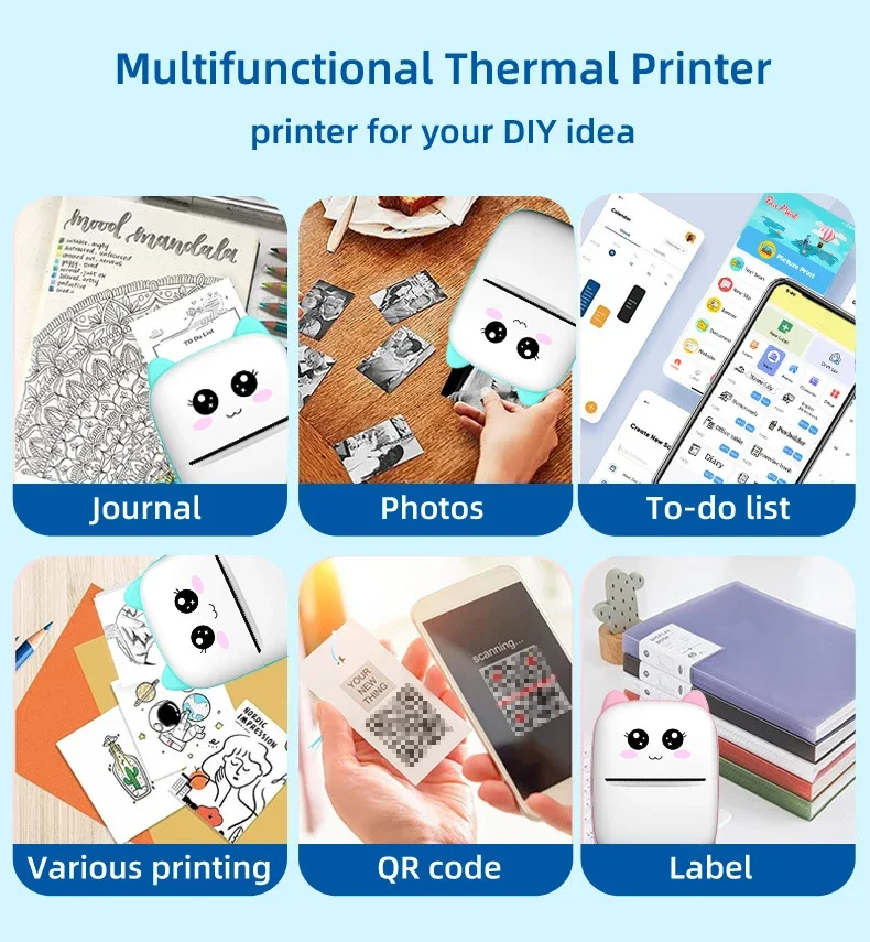 Portable Mini Thermal Printer + 5 FREE Rolls of Printing Paper - Image 6