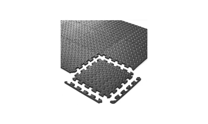 Pro EVA Foam 60*60cm Interlocking Tiles -4pc - Black - Image 2