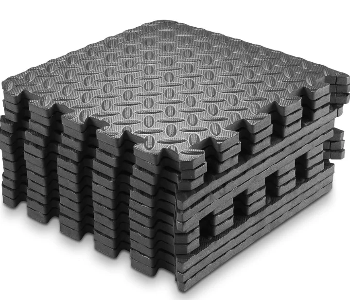 Pro EVA Foam 60*60cm Interlocking Tiles -4pc - Black - Image 4