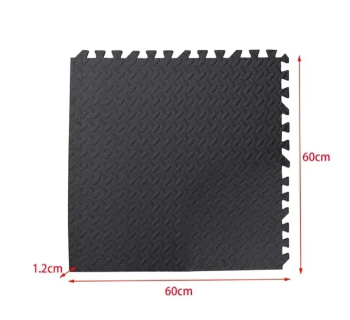 Pro EVA Foam 60*60cm Interlocking Tiles -4pc - Black - Image 9