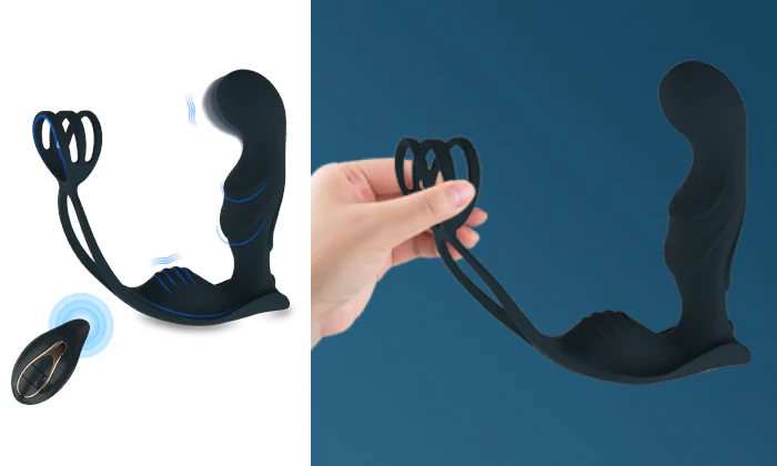 Prostate Massager with Penis Ring - Image 2