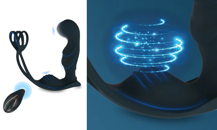 Prostate Massager with Penis Ring - Image 5