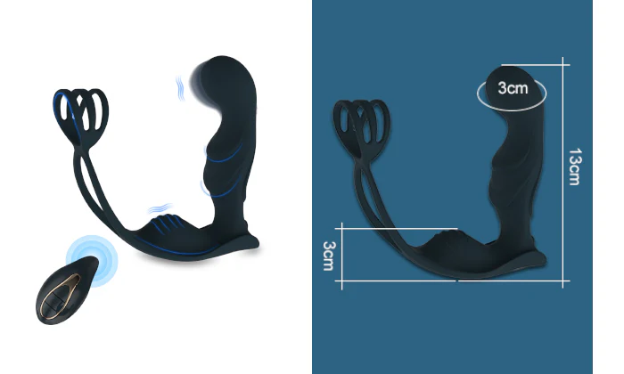 Prostate Massager with Penis Ring - Image 7