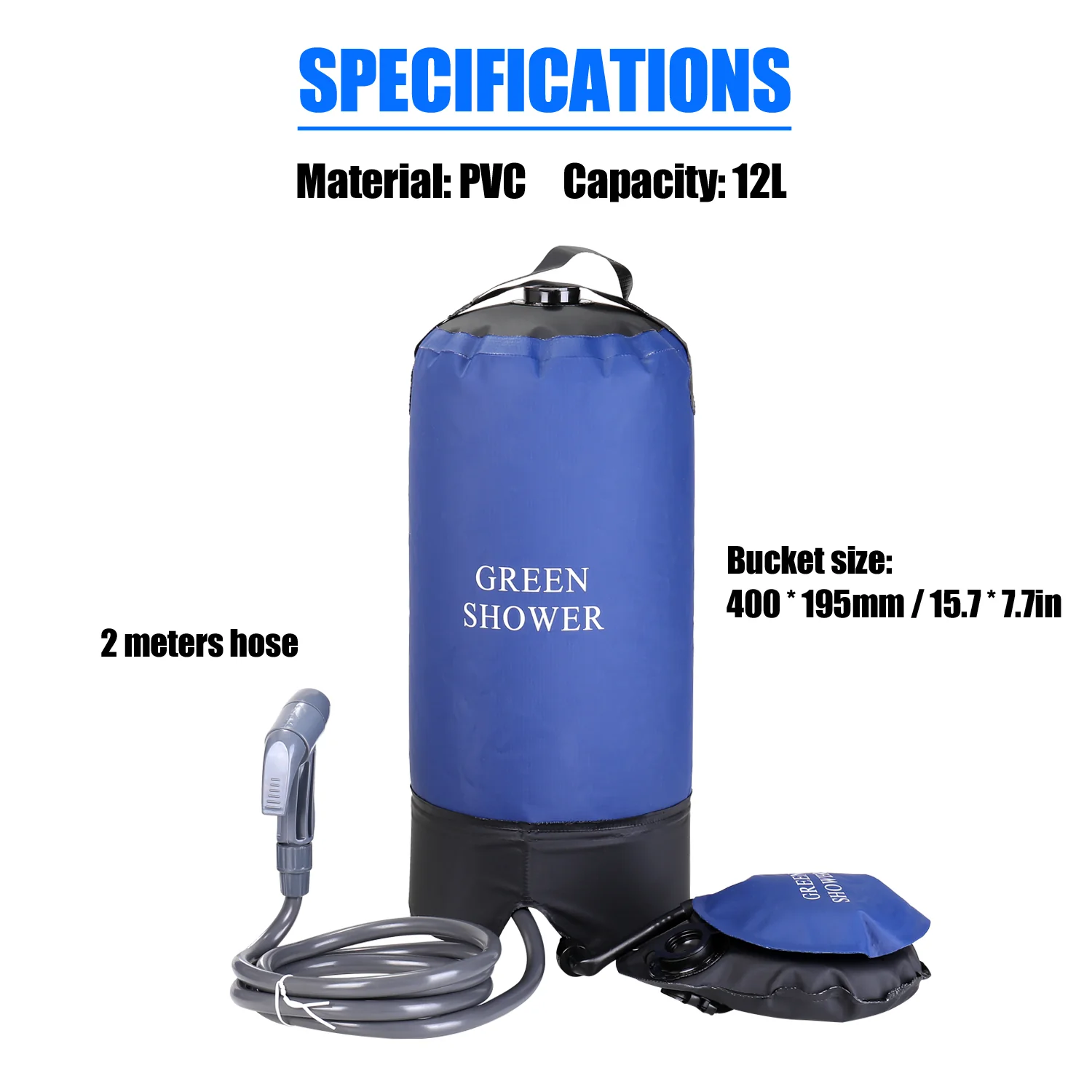 Outdoor PVC Pressure Shower with Foot Pump - Image 5