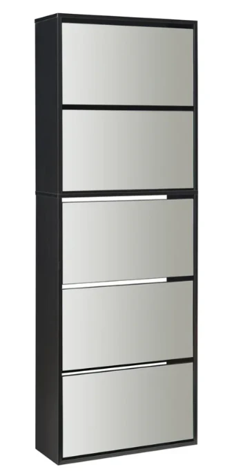 Riverstone 5 Tier Mirror Shoe Cabinet - Finery - Image 5