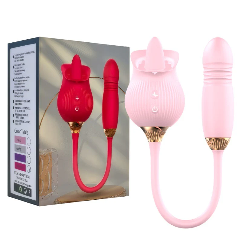 Rose Vibrating Egg Licking Enhanced + Vibrating Tail - Image 2