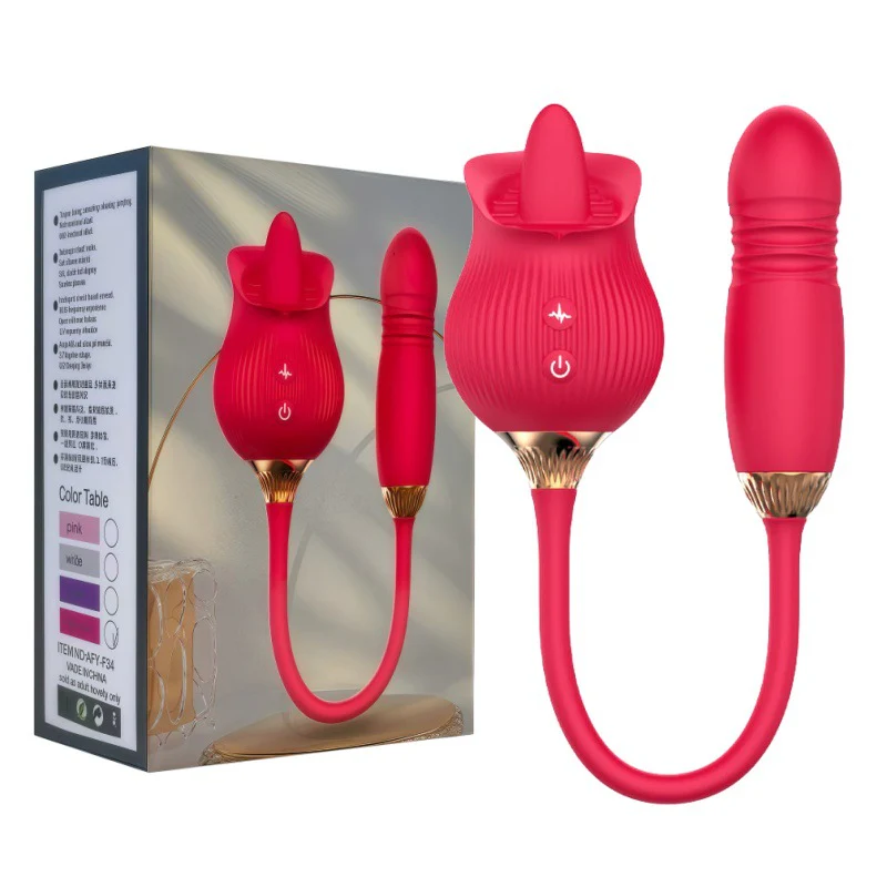 Rose Vibrating Egg Licking Enhanced + Vibrating Tail - Image 3