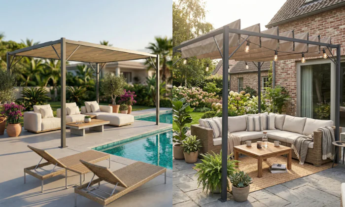 RoyalPatio Bioclimatic Pergola - Beige - Finery