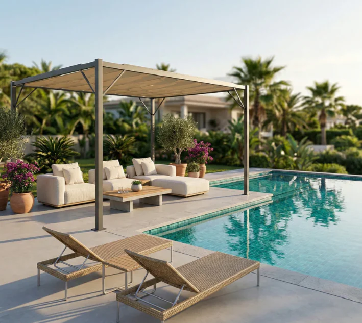 RoyalPatio Bioclimatic Pergola - Beige - Finery - Image 7