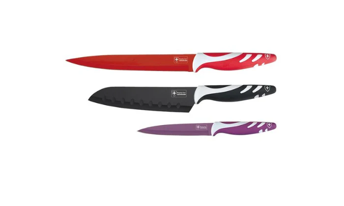 Royalty Line Non-Stick Colourful Knife Set - 3 Piece