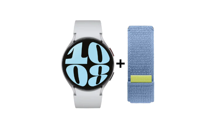 Samsung Galaxy Watch 6 44mm Silver + Fabric Band Wide M/l
