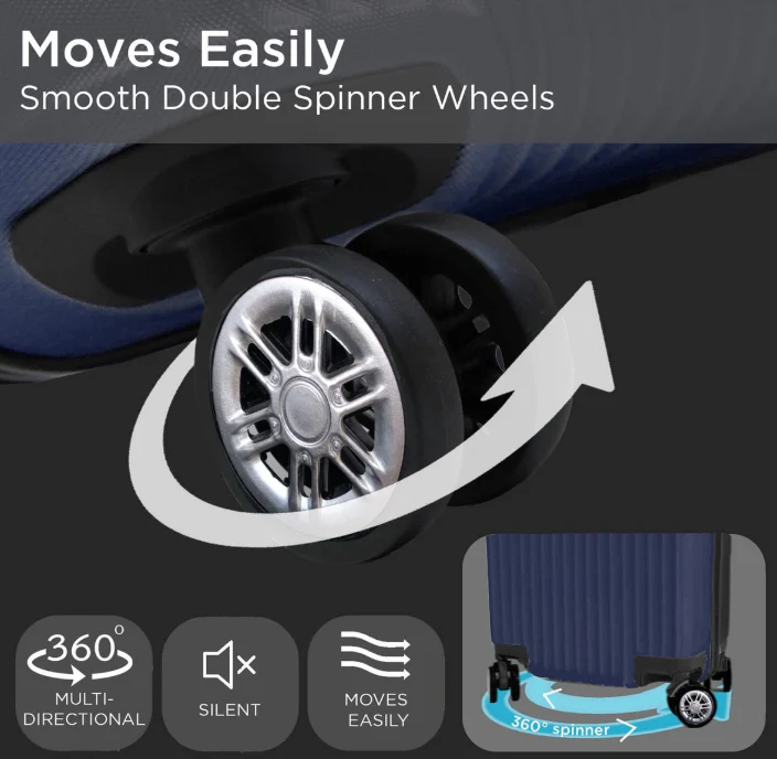 Santorini Hardshell Luggage Set - 360 Spinner Wheels - 4 Piece - Image 7