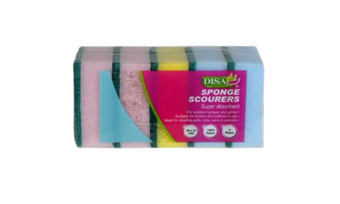 5 Piece Rainbow Scourer Foam Pad