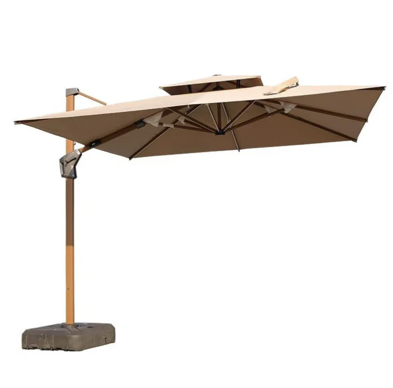 Shayd 3m Sky Outdoor Cantilever Umbrella - Beige - Image 3