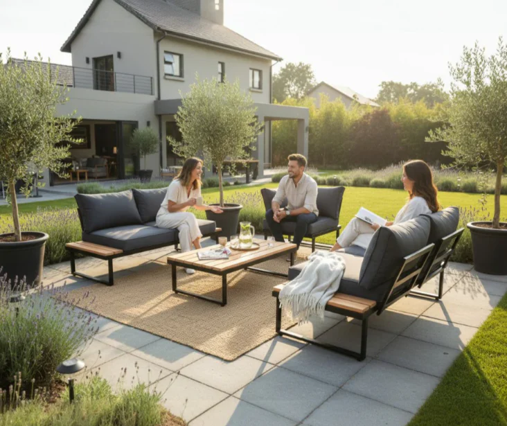 Shayd - 4pc Maldives Indoor/Outdoor Corner Sofa Set - Image 7